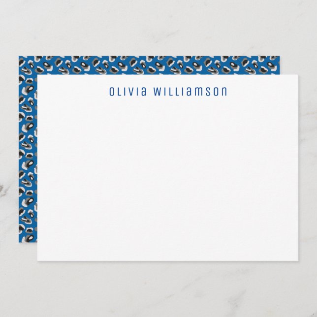 Colourful animal print note card (Front/Back)