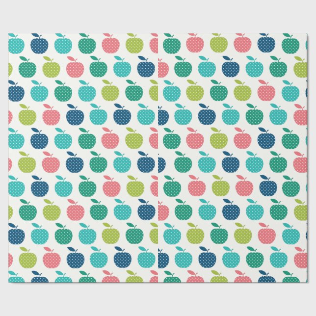 Colourful Apple Wrapping Paper (Seam)