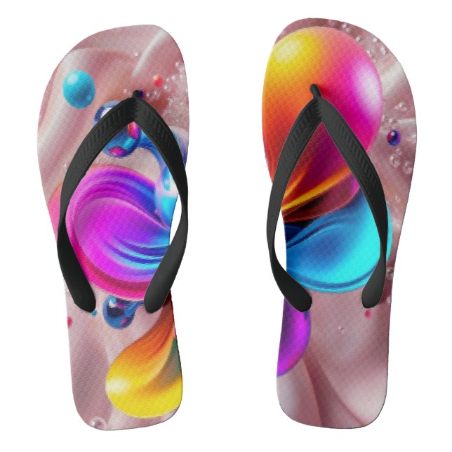 Colourful Art  Flip Flops (Footbed)