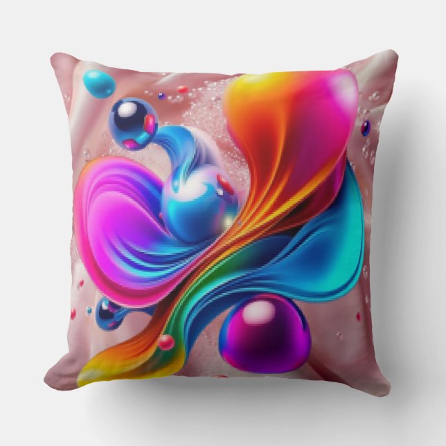 Colourful Art  Throw Pillow (Front)