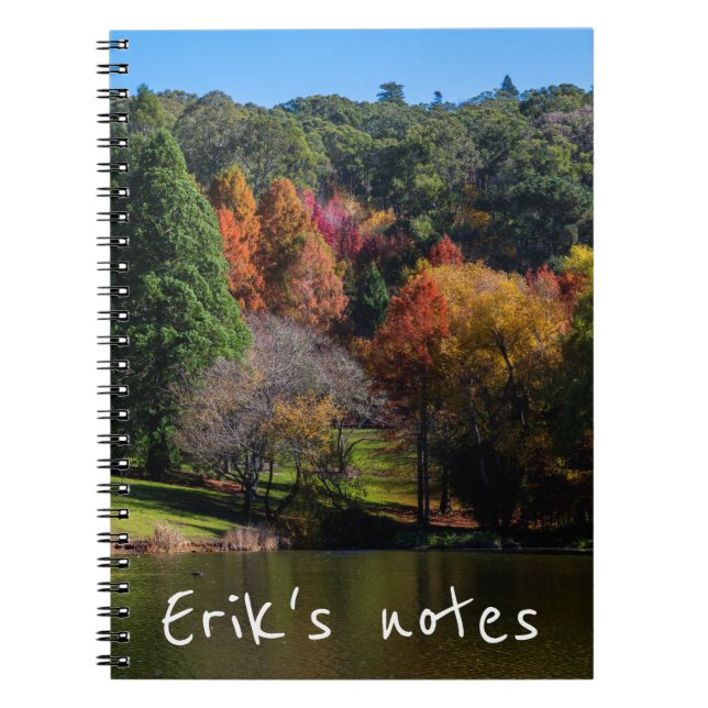 Colourful Australian Autumn Landscape Notebook (Front)