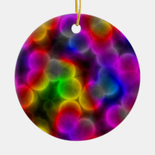 Colourful bacteria ceramic ornament
