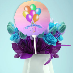 Colourful Balloons Gathered with Ribbon Banner