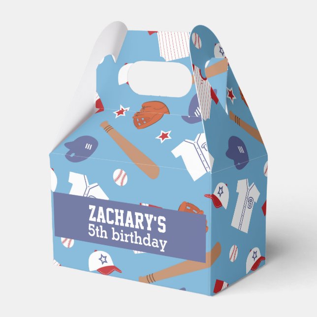 Colourful Baseball Theme Party Favor Boxes (Front Side)