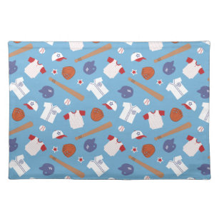Colourful Baseball Theme Pattern For Boys Placemat