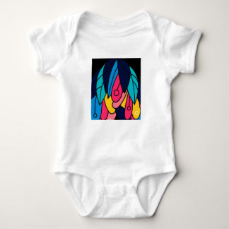 Colourful beauty baby bodysuit