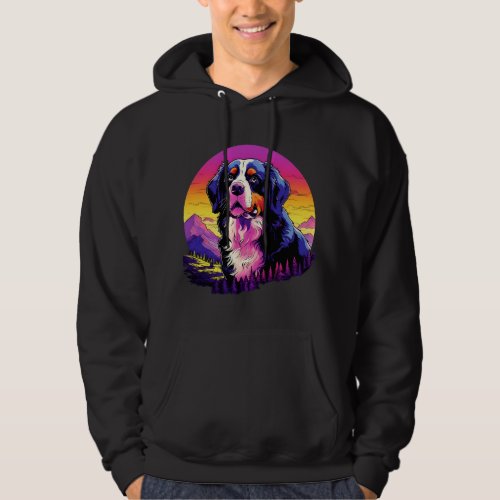 Colourful Bernese Mountain Dog Dog Dad Mom Graffit Hoodie