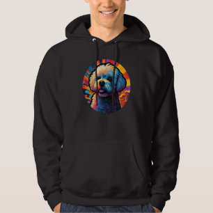 Colourful Bichon Frise Dog Dad Mom Graffity Hoodie
