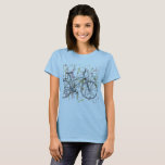 Colourful Bicycle Drawing T-shirt at Zazzle