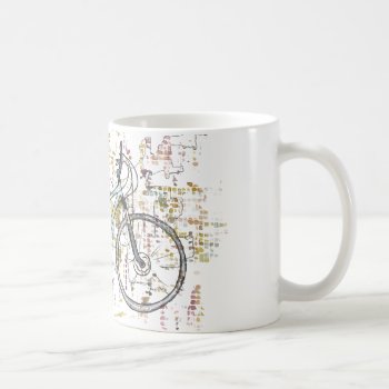 Colourful Bike Drawing Coffee Mug by Old_Crow_Designs at Zazzle
