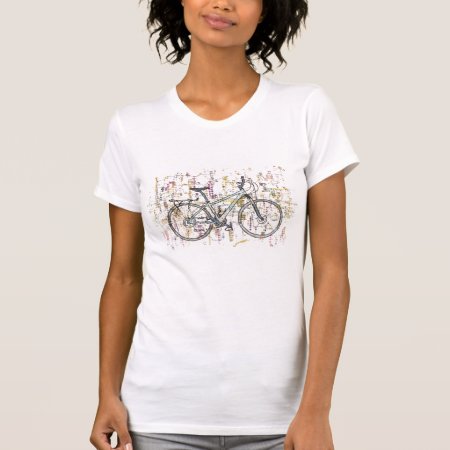 Colourful Bike Drawing T-shirt