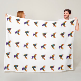 colourful birds  fleece blanket