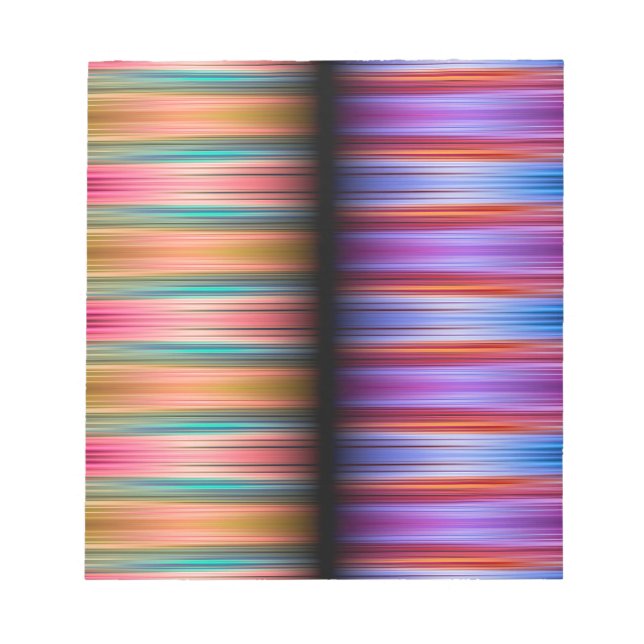 Colourful blurred stripes pattern notepad (Front)