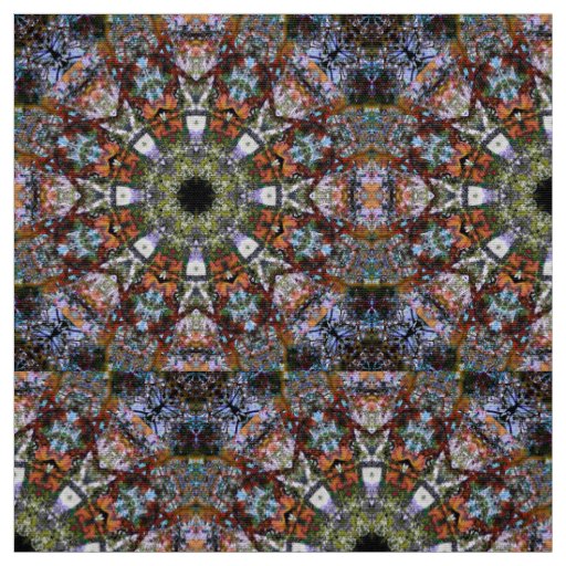 Colourful Boho Kaleidoscope Mandala Modern Hippie Fabric