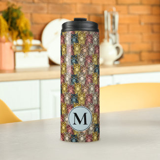 Colourful Boho Woodland Owl Pattern & Monogram