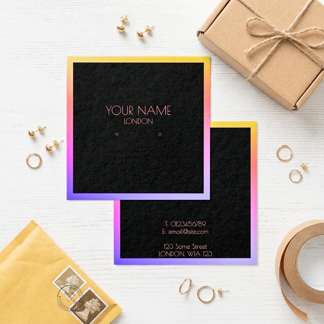 Colourful border earring holder (Colourful border earring holder.)