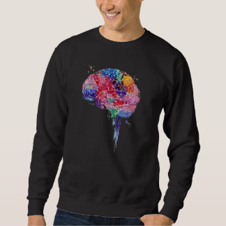 Colourful brain love science human anatomy brain 1 sweatshirt
