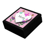 Colourful Butterfly and Flower with Heart editable Gift Box