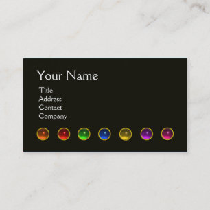 COLOURFUL BUTTERFLY ,GEM STONES BLACK WHITE PINK BUSINESS CARD