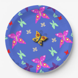 Colourful Butterfly Paper Plates