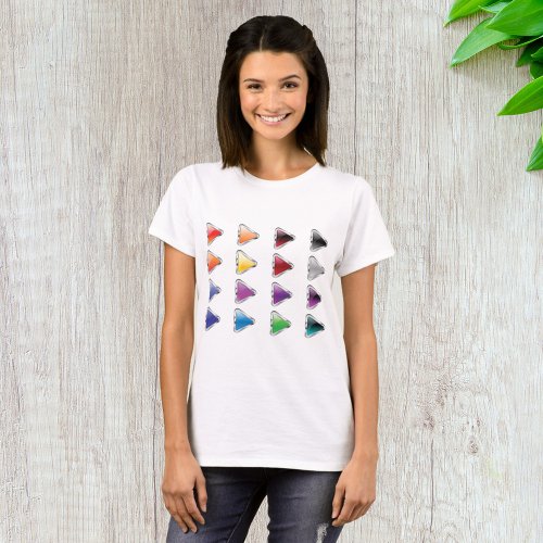 Colourful Button Icons T_Shirt