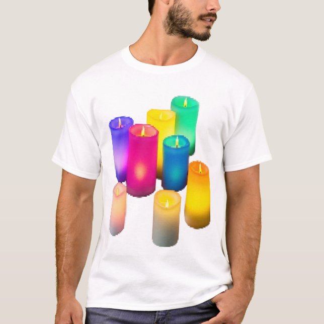 Colourful candle light  T-Shirt (Front)