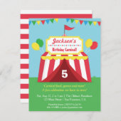 Colourful Carnival Kids Birthday Party Invitation (Front/Back)