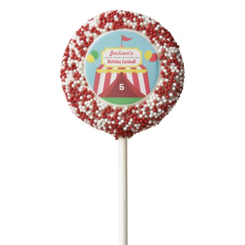 Colourful Carnival Kids Birthday Party Treats Chocolate Dipped Oreo Pop