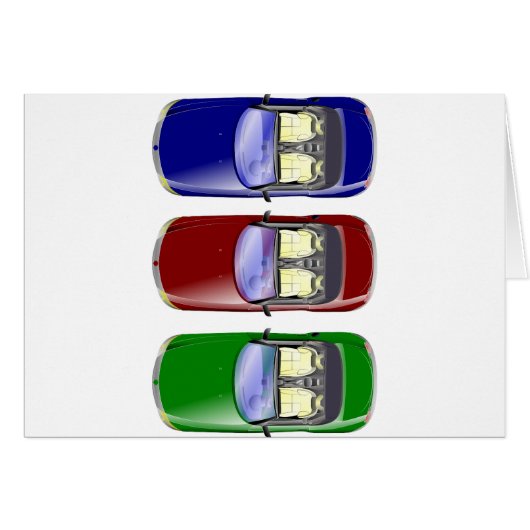 Colourful cars cards (Front Horizontal)