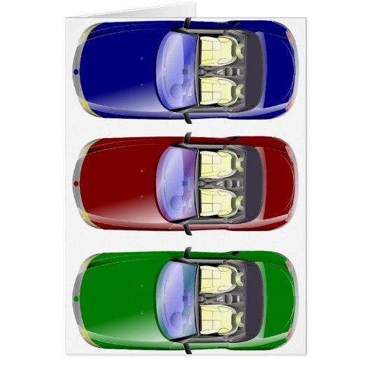 Colourful cars cards (Front)