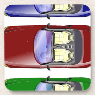 Colourful cars coaster