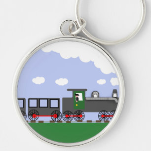 Colourful Cartoon Train Keychain