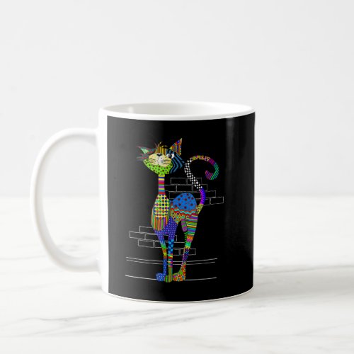 Colourful Cat Street Cat Patch Pattern  Coffee Mug