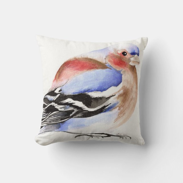 Colourful Chaffinch 2011 Throw Pillow (Front)