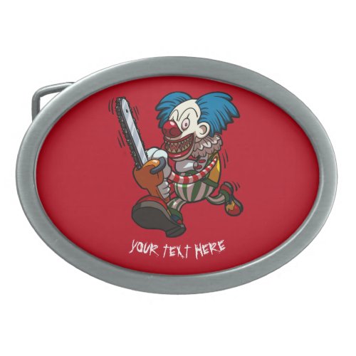 Colourful Chainsaw Clown Halloween Horror Cartoon Belt Buckle