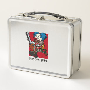Colourful Chainsaw Clown Halloween Horror Cartoon Metal Lunch Box