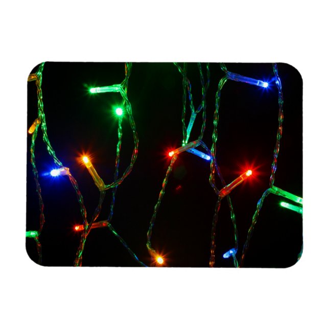 Colourful Christmas lights Magnet (Horizontal)