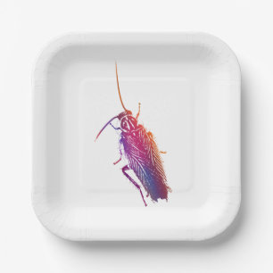 Colourful cockroach plates