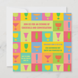 Colourful Cocktail party Invitation