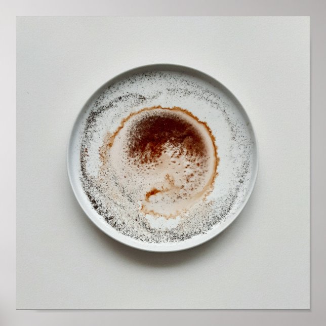 Colourful coffee grounds texture abstract art 20 poster (Front)