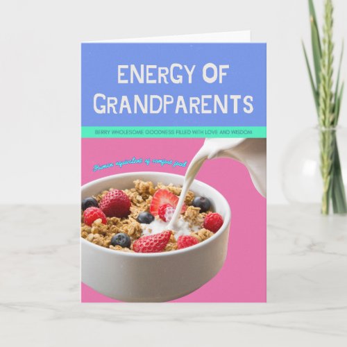 Colourful Compliments Cereal Card for Grandparents