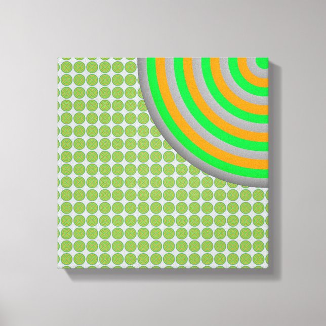Colourful Concentric Circles Canvas (Front)