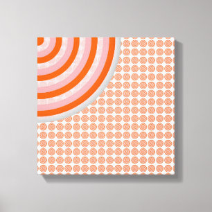 Colourful Concentric Circles Split Canvas Print