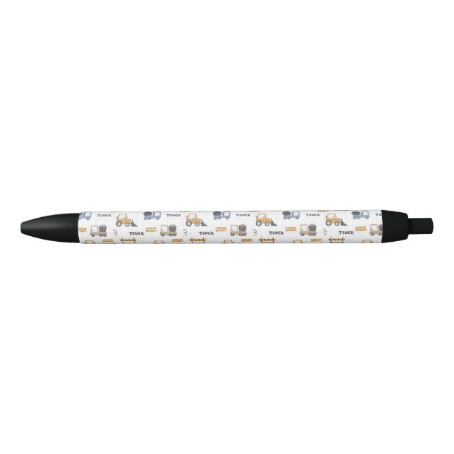 Colourful Construction Trucks Pattern Pen (Front)