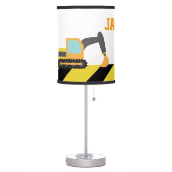 Colourful Construction Vehicles For Boys Room Table Lamp by RustyDoodle at Zazzle