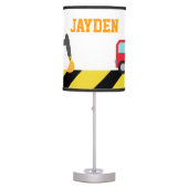 Colourful Construction Vehicles For Boys Room Table Lamp (Front)