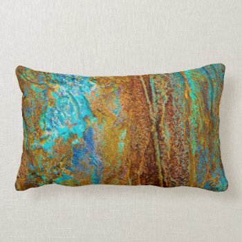 Colourful Corrosion Lumbar Pillow by Hakonart at Zazzle