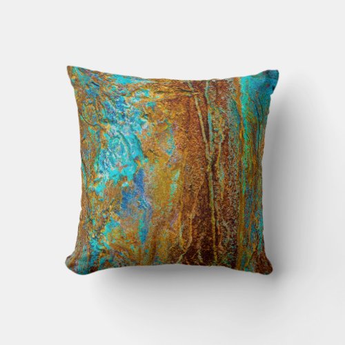 Colourful Corrosion Throw Pillow