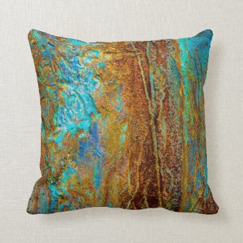 Colourful Corrosion Throw Pillow by Hakonart at Zazzle