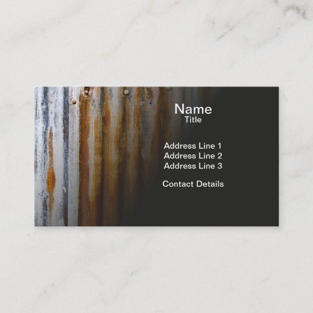 Colourful Corrugated Iron Fence Business Card (Front)